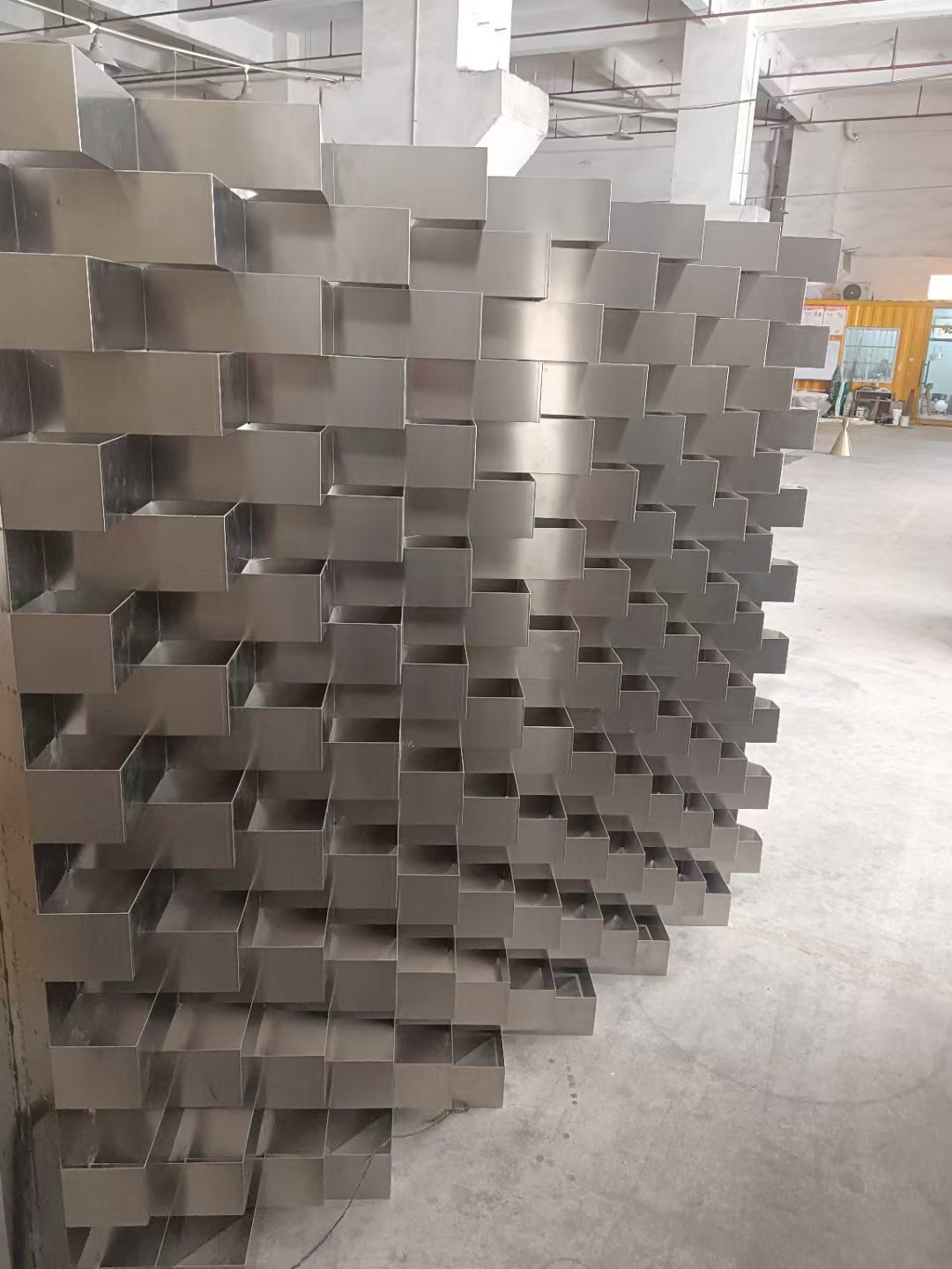 316 Stainless Steel 3D Cube Shelf - Artistic Display Rack