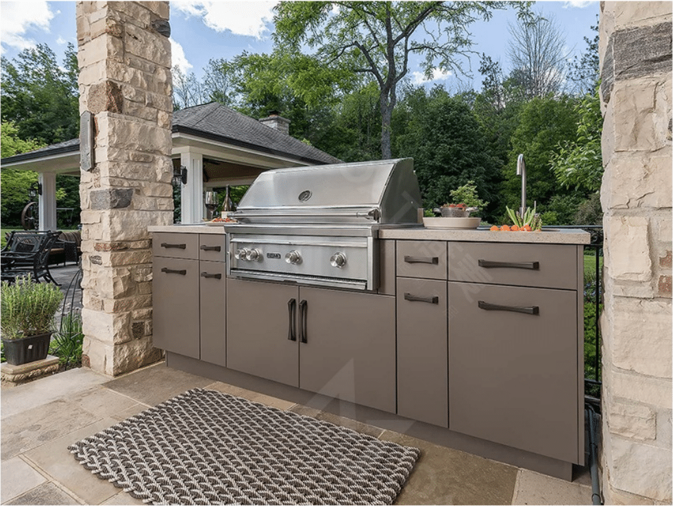Eco-Friendly Outdoor Stainless Steel Kitchen with Grill & Sink