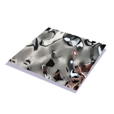 Good price Decorative SUS304 Embossed Stainless Steel Plate Water Rippled PVD Sheets online