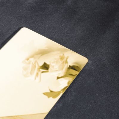 Good price ASTM Yellow Titanium Stainless Steel Coloured Sheet 8K Mirror Polished online