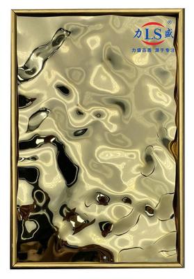 Good price Ceiling Gold PVD Coated Water Ripple Steel Sheet Metal 304SS Oem online