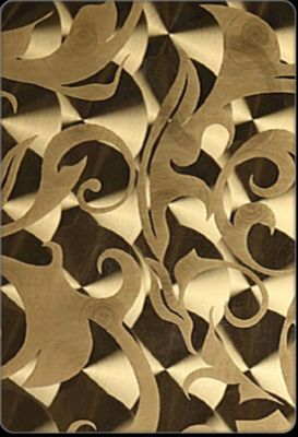 Good price Golden Swirl 304 Stainless Steel Etching Sheet Decoration Panel Plate Scratch Proof online