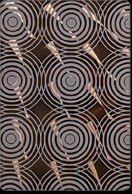 Bom preço Chapa de gravação a laser em aço inoxidável com anéis concêntricos marrons Padrão ASTM on-line