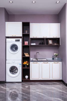 Good price Waterproof 304SUS Stainless Steel Laundry Cabinet Sink Storage Washer Dryer online