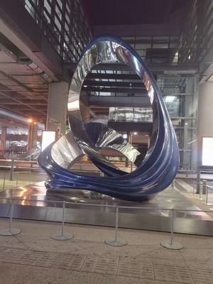 Good price OEM Polished Mirror Abstract Stainless Steel Sculpture Decor Artpiece online